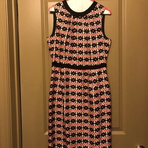 GUC Silk Black & Pink Milly Dress Black Ribbon Sz8